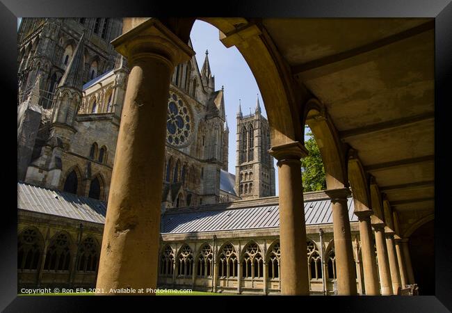 Magnificent Lincoln Cathedral Framed Print by Ron Ella