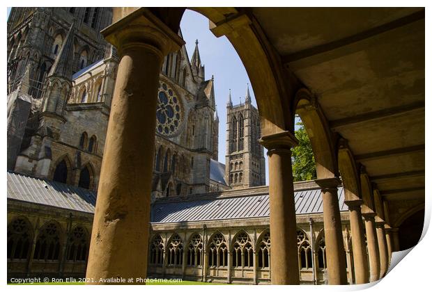 Magnificent Lincoln Cathedral Print by Ron Ella