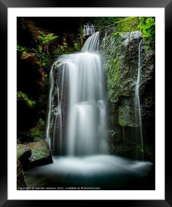 Lumsdale Fall Framed Mounted Print by Damian Jackson