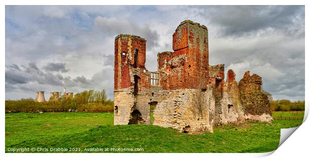 Torksey Castle Print by Chris Drabble