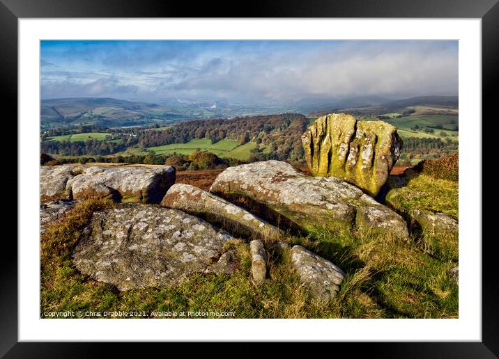The view from Carhead Rocks Framed Mounted Print by Chris Drabble