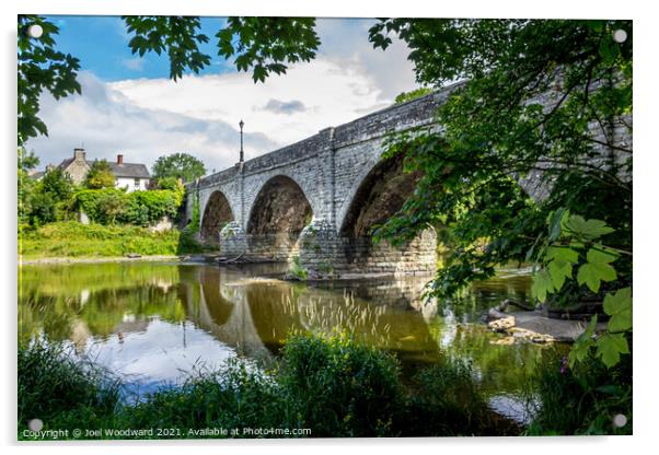 Bridge Over The River Wye Llyswen Acrylic by Joel Woodward