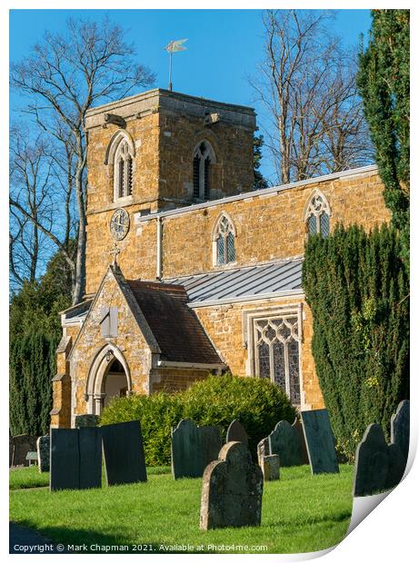 St Peter's Church, Knossington, Leicestershire Print by Photimageon UK