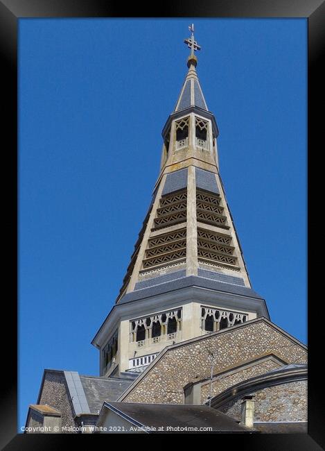 Domfront 61700 Church Of Saint Julien Église Saint Framed Print by Malcolm White