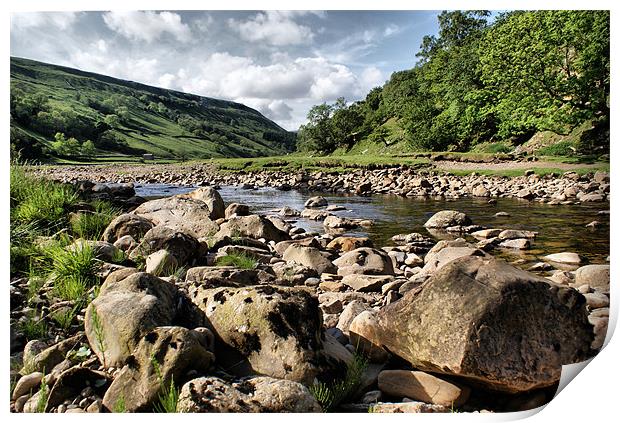 River Swale at Swaledale Print by Sandi-Cockayne ADPS