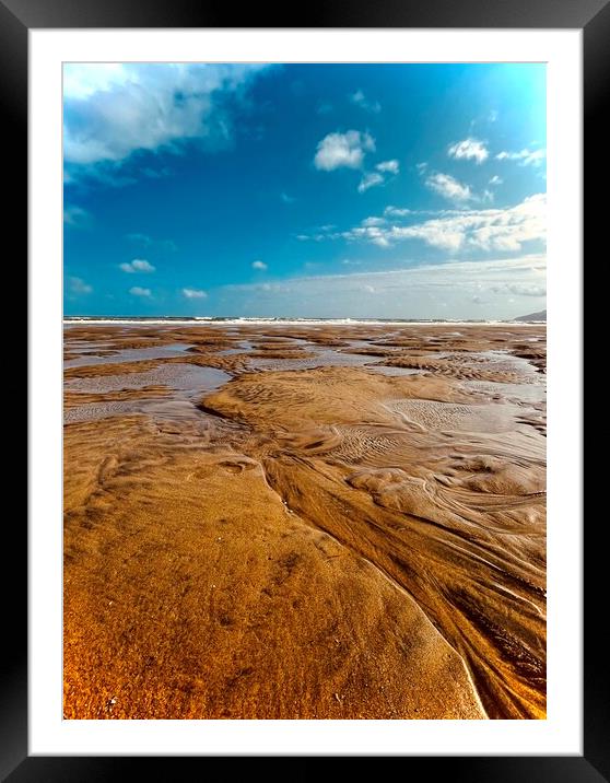 Yaverland beach after storms Framed Mounted Print by Louise Stainer