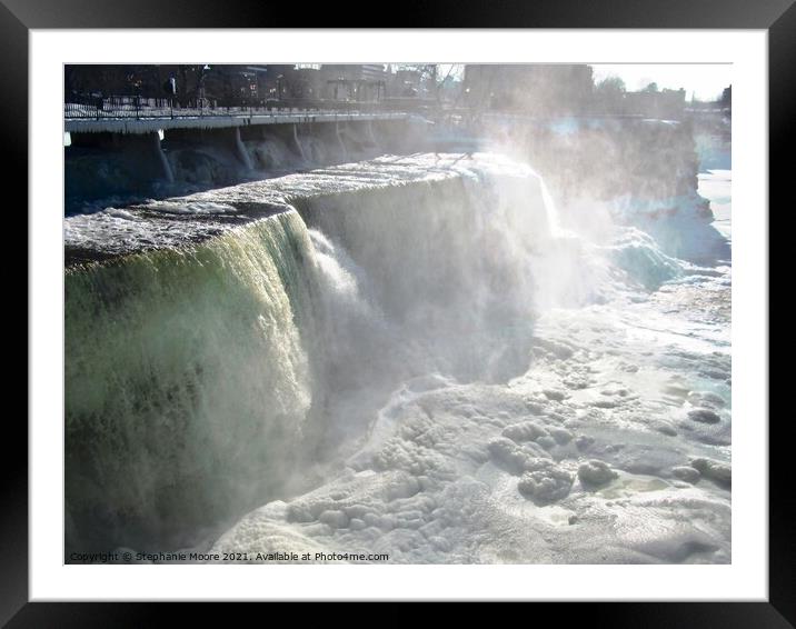Rideau Falls in Winter Framed Mounted Print by Stephanie Moore
