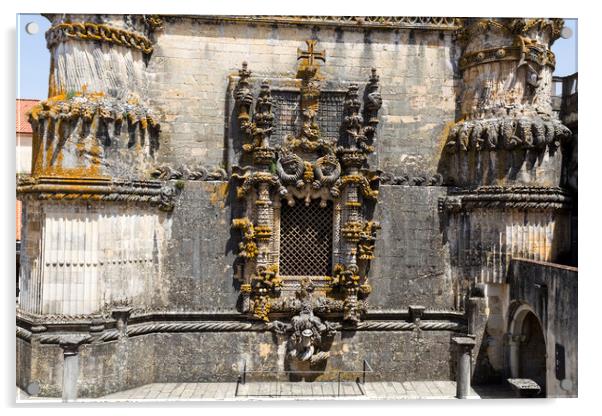 Stunning carvings of the Manueline Window of the Convent of Chri Acrylic by Antonio Ribeiro