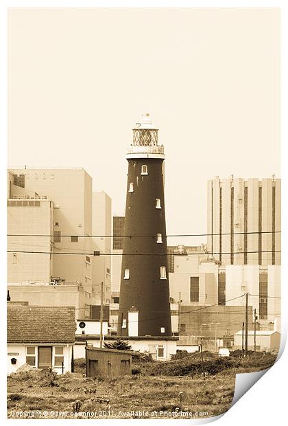 The Old Lighthouse Dungeness Print by Dawn O'Connor