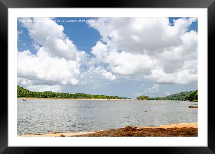 Netravathi river, Mangalore Framed Mounted Print by Lucas D'Souza