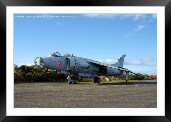  abandoned plane harrier jump jet  Framed Mounted Print by kathy white