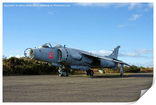  abandoned plane harrier jump jet  Print by kathy white