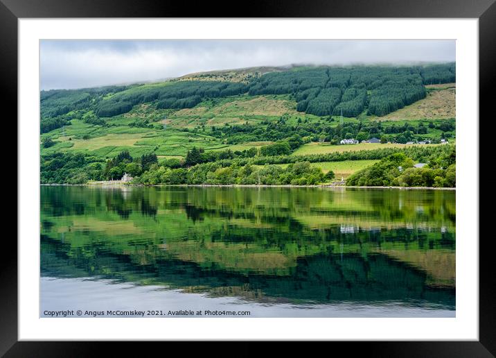 Reflections on Loch Tay, Perthshire Framed Mounted Print by Angus McComiskey