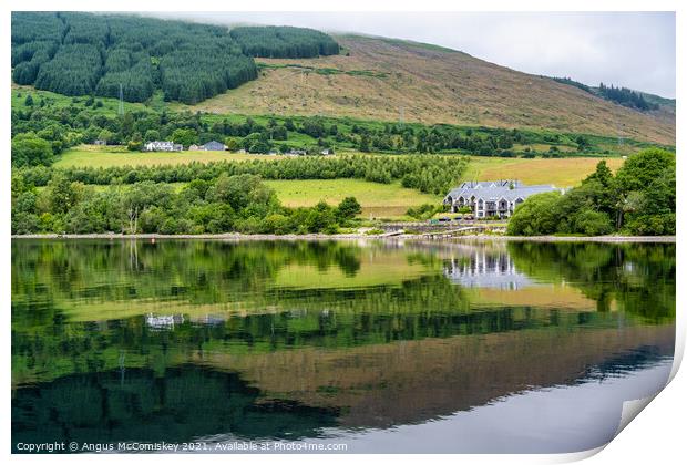 Loch Tay reflections, Perthshire Print by Angus McComiskey