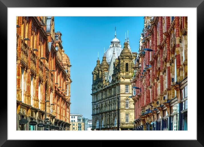 King Edward Street in Leeds Framed Mounted Print by Alison Chambers
