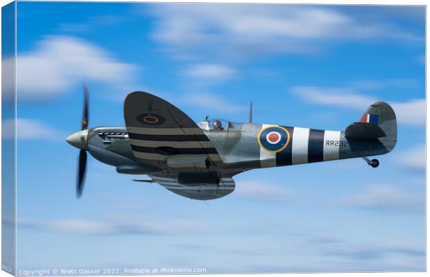 Supermarine Spitfire Canvas Print by Brett Gasser