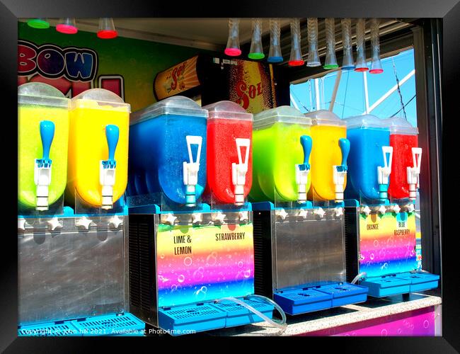 Slush dispensers. Framed Print by john hill