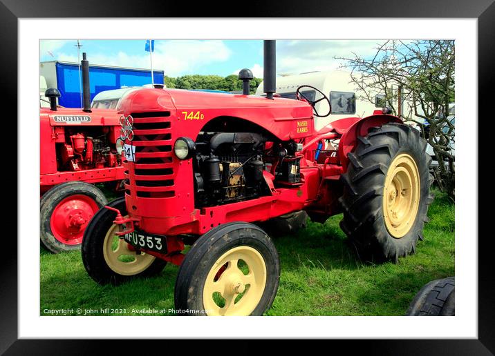 1948 Vintage Massey Harris 744 PD tractor. Framed Mounted Print by john hill