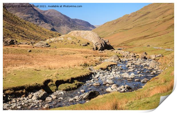Honister Pass Lake District Cumbria Print by Pearl Bucknall