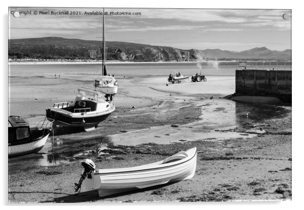 Abersoch Harbour Llyn Peninsula North Wales Acrylic by Pearl Bucknall