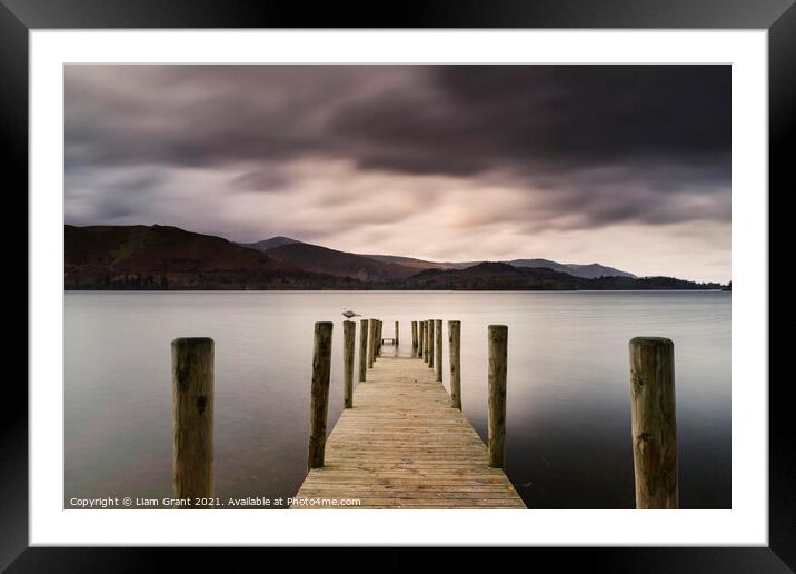 View to Skelgill Bank from Derwent Water. Lake District, UK. Framed Mounted Print by Liam Grant