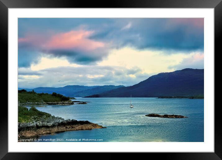 View from the Skye Bridge Framed Mounted Print by jim Hamilton