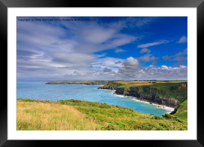 Cornish coast seascape and cloudscape Framed Mounted Print by Chris Warham