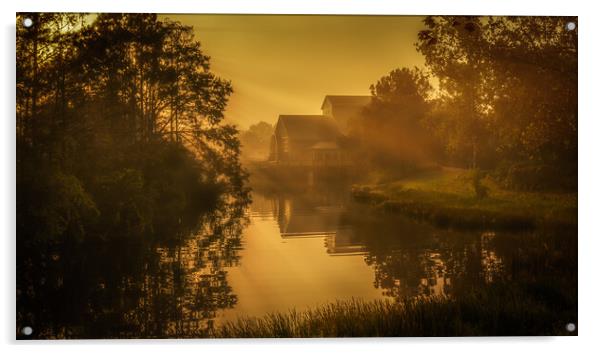 Riverside Sunrise Acrylic by Gareth Burge Photography