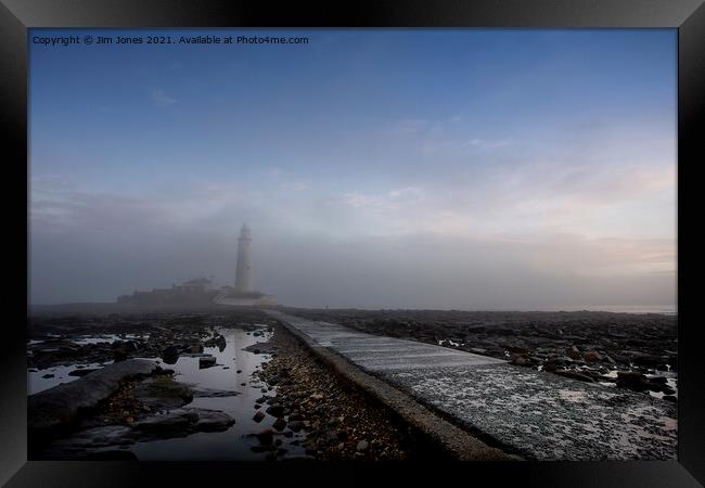 Mist Rolling in from the Sea Framed Print by Jim Jones