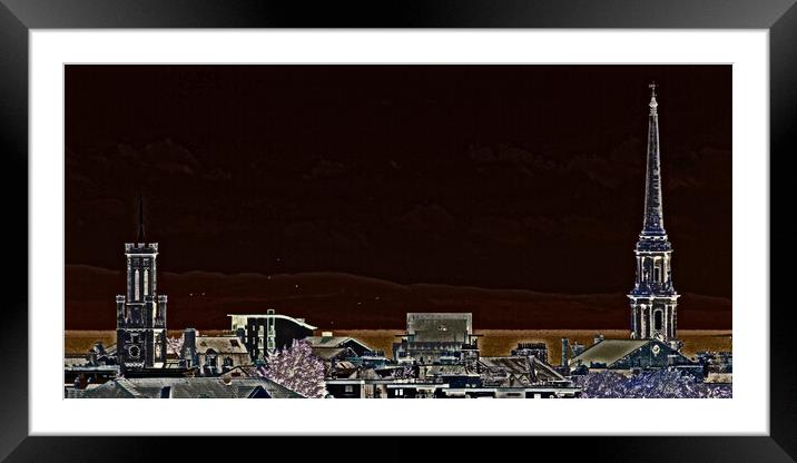 Abstract view of Ayr town Framed Mounted Print by Allan Durward Photography
