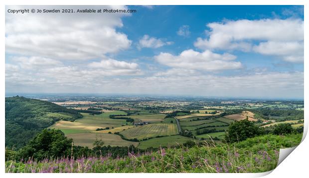 View from Sutton BAnk Print by Jo Sowden