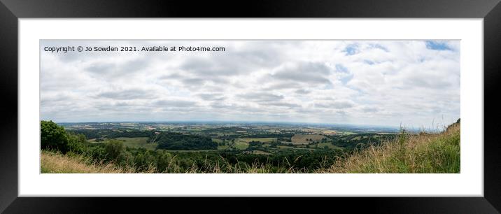 Sutton Bank Panorama Framed Mounted Print by Jo Sowden