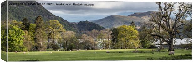 Panorama of Ullswater Canvas Print by Kevin White