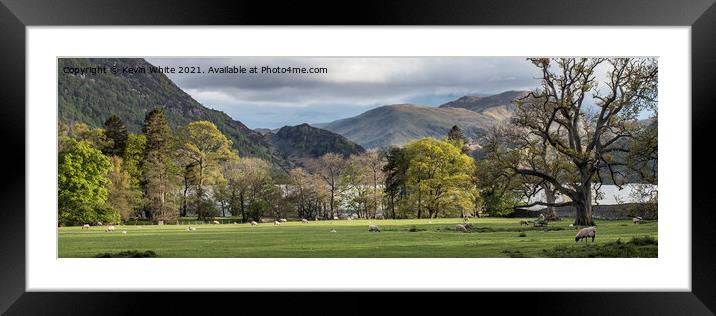 Panorama of Ullswater Framed Mounted Print by Kevin White