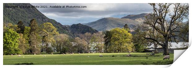 Panorama of Ullswater Print by Kevin White