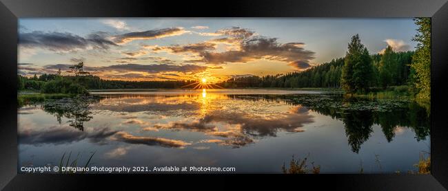 Enovesi Lake Sunset Framed Print by DiFigiano Photography