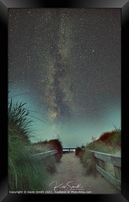 newborough Beach Boardwalk Framed Print by Kevin Smith