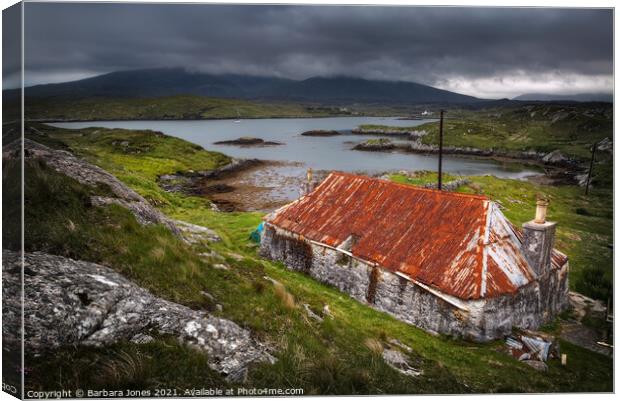 The Haunting Beauty of a Forgotten Croft Canvas Print by Barbara Jones