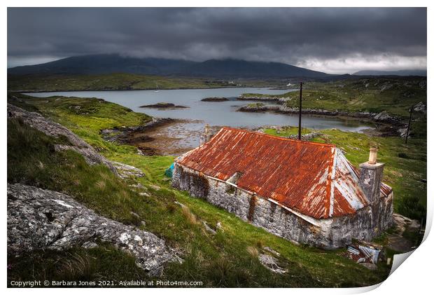 The Haunting Beauty of a Forgotten Croft Print by Barbara Jones