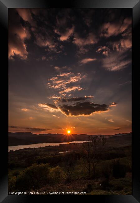 Sunsets in Cumbria Framed Print by Ron Ella
