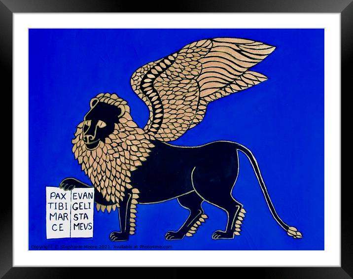 Lion of St. Mark Framed Mounted Print by Stephanie Moore