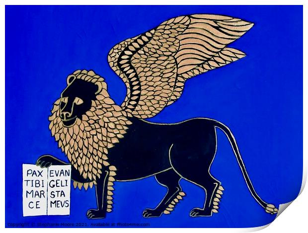 Lion of St. Mark Print by Stephanie Moore