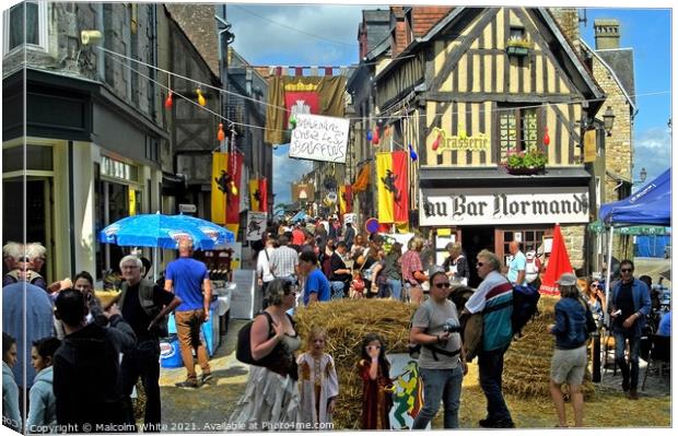 Domfront 61700 Au Bar Normand Canvas Print by Malcolm White