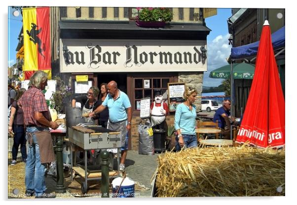 Domfront 61700 Au Bar Normand  Acrylic by Malcolm White