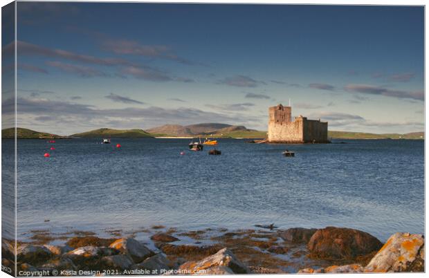Kisimul Castle, Castlebay, Barra, Outer Hebrides Canvas Print by Kasia Design