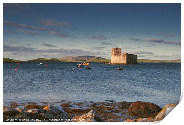Kisimul Castle, Castlebay, Barra, Outer Hebrides Print by Kasia Design