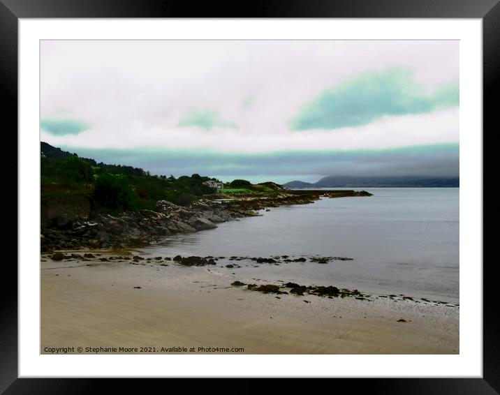 Lough Swilly in the rain Framed Mounted Print by Stephanie Moore