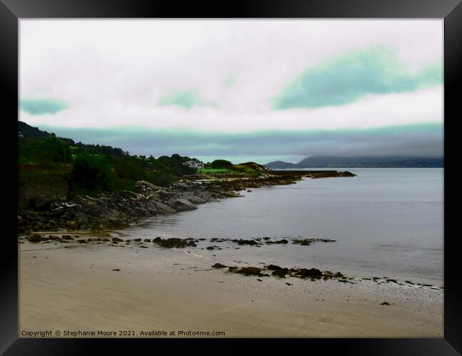 Lough Swilly in the rain Framed Print by Stephanie Moore