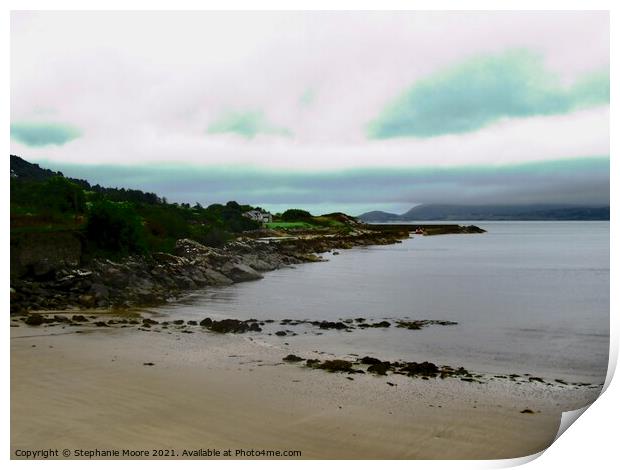 Lough Swilly in the rain Print by Stephanie Moore