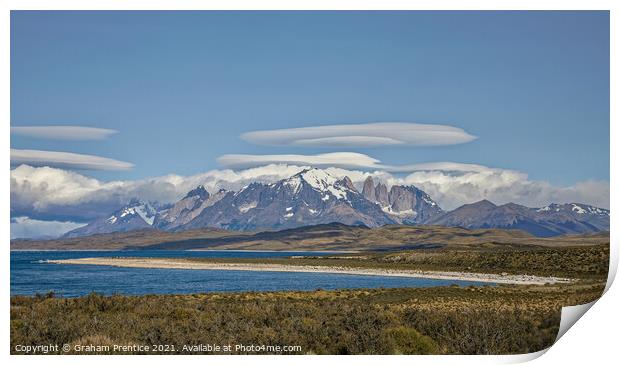 Torres del Paine, Patagonia Print by Graham Prentice